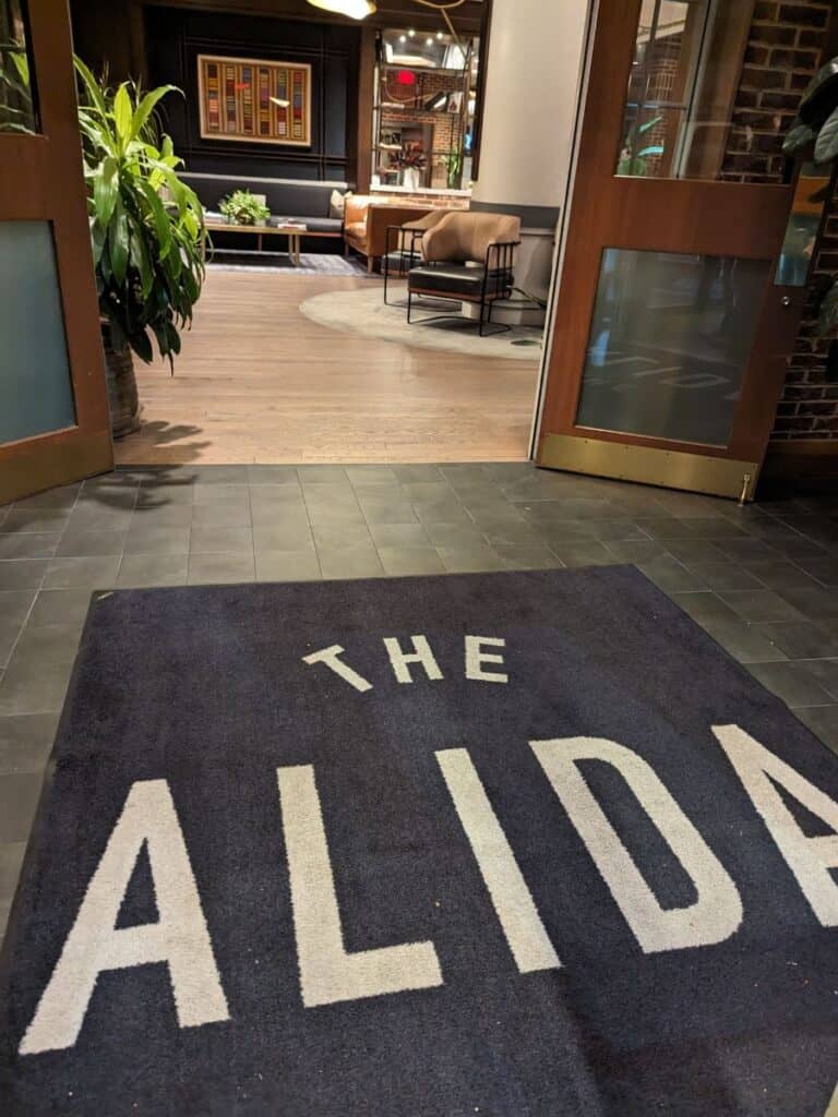 The welcome mat at dog-friendly Alida hotel in Savannah