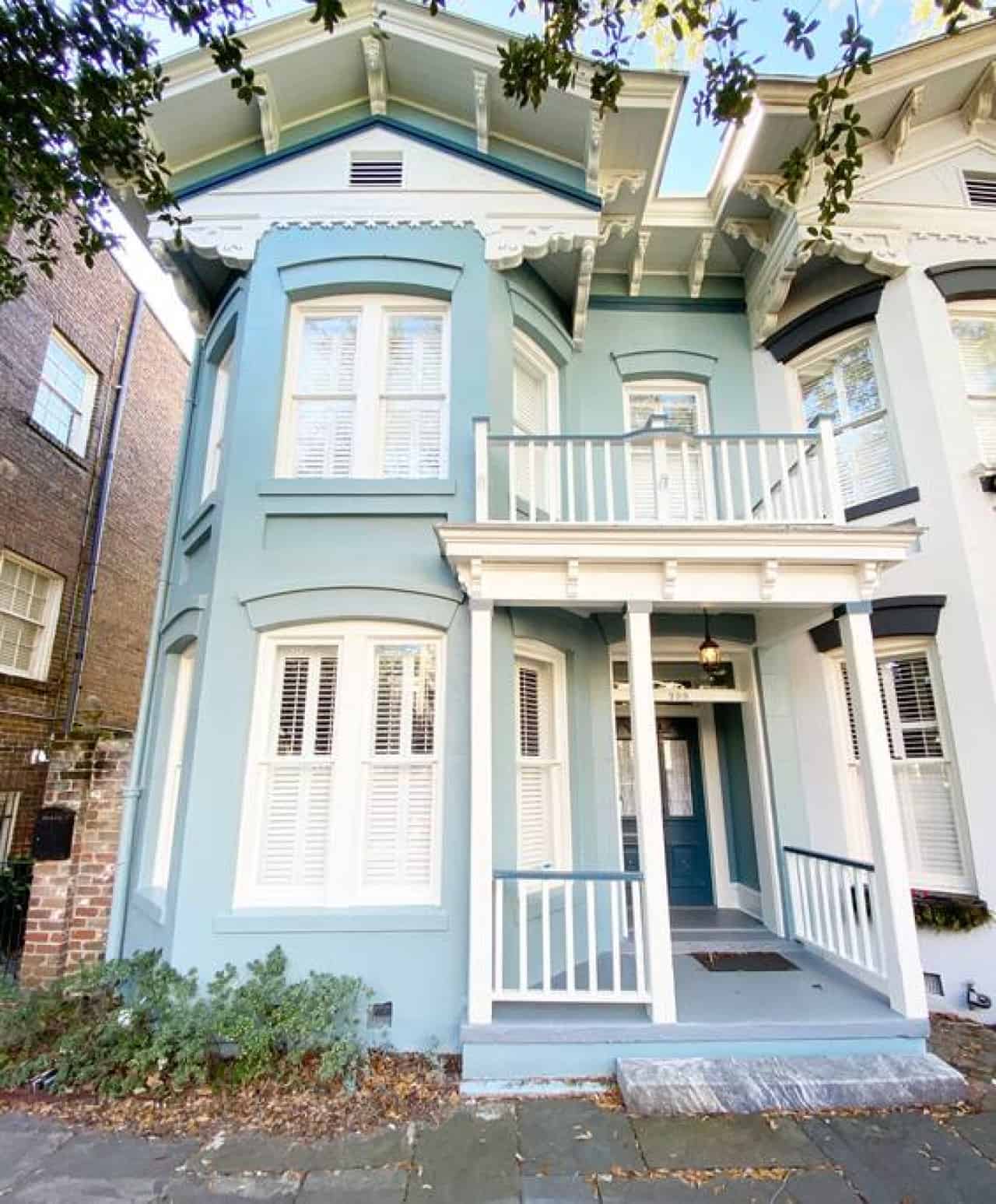 Exterior of a historic dog-friendly Savannah vacation rental